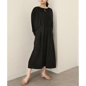 ワンピース 「MAGASIN DE MODE Chou Chou」リネンライクデコルテワンピース trc