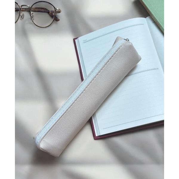 ポーチ フェイクレザースリムペンケース レディース メンズ