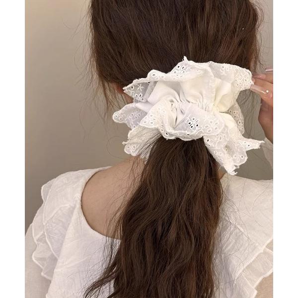 シュシュ フリルレースシュシュ