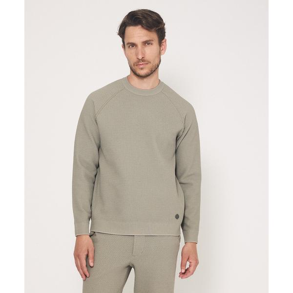 セーター ニット 「セットアップ対応」リンクス柄 ニット クルーネック プルオーバー メンズ