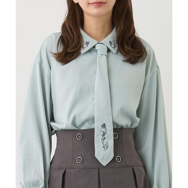 ブラウス シャツ カイキン2WAY刺繍ブラウス レディース