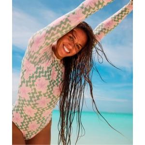 ALEXIA STAM 長袖ラッシュガード ワンピース水着 ALEXIA STAM 長袖ラッシュガード ワンピース水着