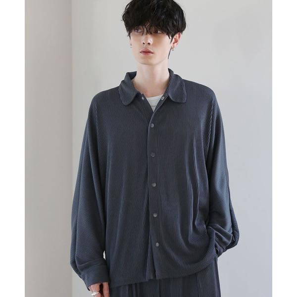 シャツ 「セットアップ対応」ビッグシルエットプリーツドルマンシャツ メンズ