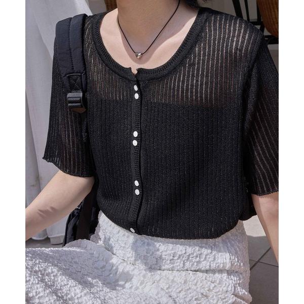 カーディガン シアーカーディガン レディース