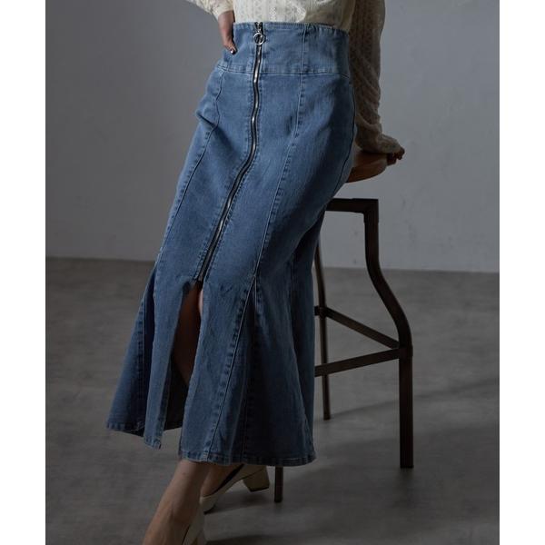 スカート デニムマーメイドスカート