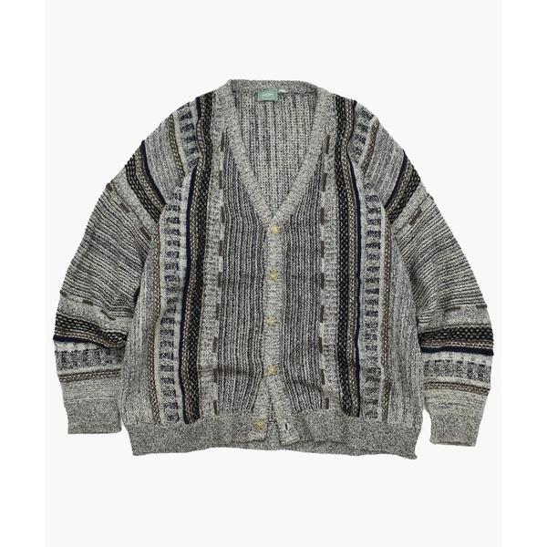 カーディガン 90’s Let’s go 総柄 ニットカーディガン メンズ レディース