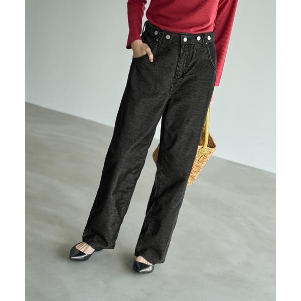 パンツ 縞柄状ライトコーデュロイパンツ レディース