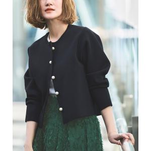 カーディガン 洗える ストレッチ ｜ 選べるデザイン スポンディッシュ ボックス カーディガン ベーシック丈・パール釦 ｜ レディース 体型カバー 長袖 オ…