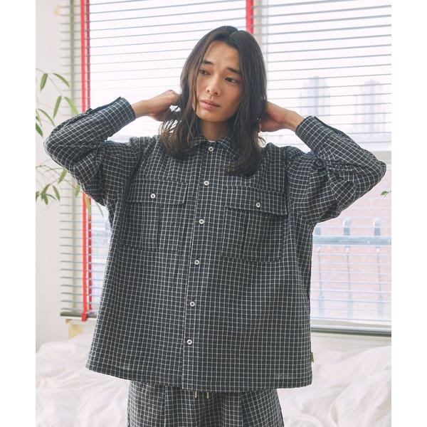 ブラウス シャツ 「Unblend」セットアップ対応 / オーバーサイズ リラックス チェックシャツ...