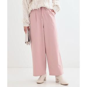 ワイドパンツ パンツ 「S-LL」楽してすっきり タックワイドパンツ レディース