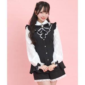 セットアップ レース袖ラッフルセットアップ レディース