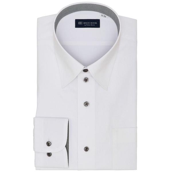 フォーマル シャツ 透け防止 形態安定ノーアイロン レギュラー 長袖ビジネスワイシャツ メンズ