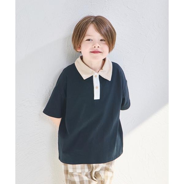 ポロシャツ 「綿100%」「リンクコーデ」クレイジー配色ポロトップス キッズ 子供服 男の子 女の子