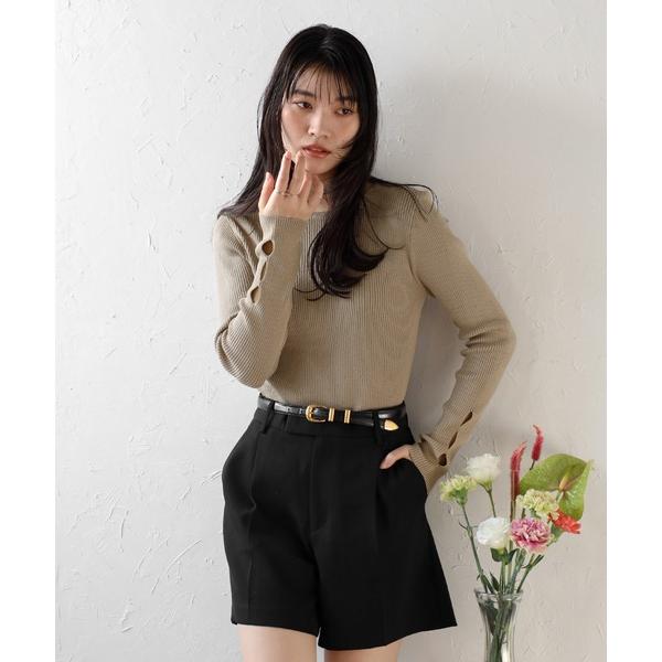 ニット セーター holed sleeve boat neck knit / ホールドスリーブボート...