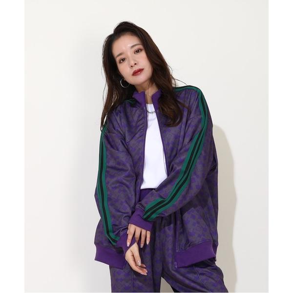 ジャージ 親子お揃い 総柄ライン ジャージジャケット 0213A （ボトムス別売） メンズ レディー...