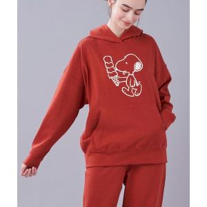 パジャマ ルームウェア 「綿100％」PEANUTS × une nana cool ネップフーディー レディース