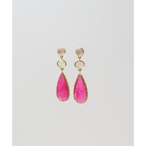 ピアス 天然石　ドロップピアス レディース