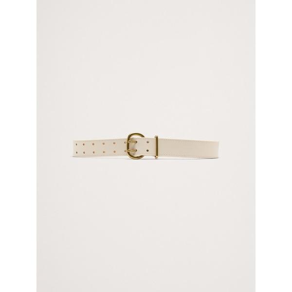 ベルト レザー ダブルパンチ ウエストベルト レディース