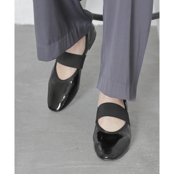 長靴 レインブーツ 晴雨兼用 ゴムベルト付きレインパンプス/スクエアトゥ レディース