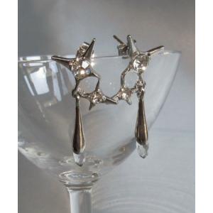 ピアス 「Ammimajus」キラキラドロップピアス レディース
