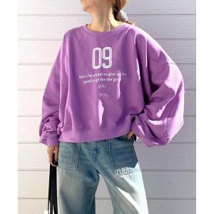 トレーナー スウェット 裏毛09プリントトレーナー レディース