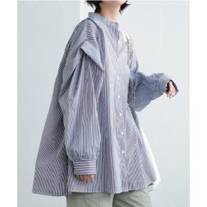 ブラウス シャツ ショルダータックドレープシャツ レディース