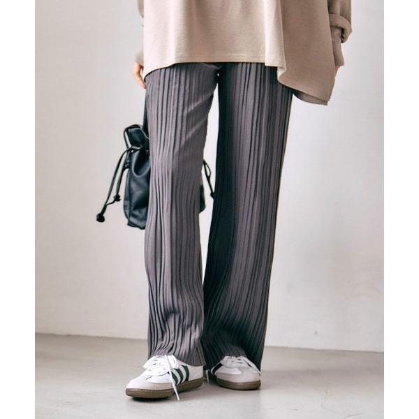 パンツ ウエストゴムプリーツパンツ レディース