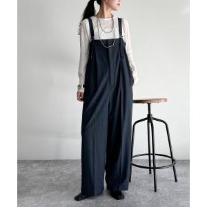 サロペット オーバーオール ストライプベアトップ...の商品画像