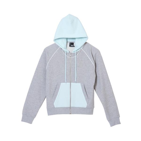 パーカー BI-COLOR ZIP UP HOODIE / バイカラージップアップフーディ レディー...