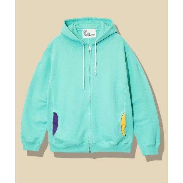 パーカー UNIQUEインレイ アクティブパターン ZIP フーディー メンズ レディース