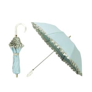 折りたたみ傘 遮光 晴雨兼用 折りたたみ日傘 ”シャイニーフリル レディース