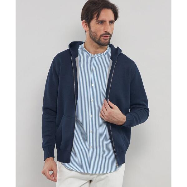 パーカー ダブルフェイスジップアップパーカー メンズ