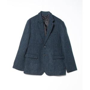 「HARRIS TWEED」 テーラードジャケット L ネイビー メンズ