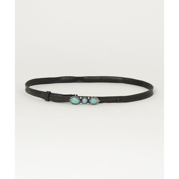 ベルト FABRIZIO MANCINI/ターコイズナローベルト/80 レディース メンズ