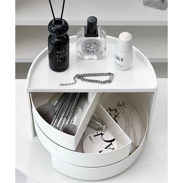 収納 3層回転ジュエリー小物収納ケース 引き出し 小物入れ