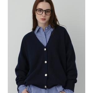 「saloon」 ニットカーディガン FREE ネイビー レディース