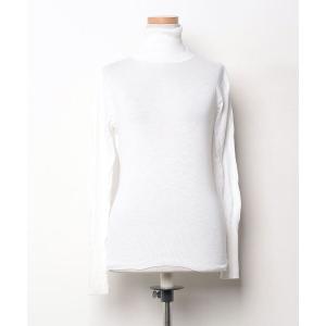 「45R」 タートルネックニット 1 ホワイト レディース