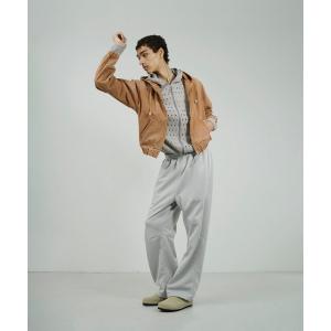 パーカー HOLE ZIP HOODIE/ジップフーディーフィンガーフック/杢調柄/ラッセル生地/JIEDA メンズ