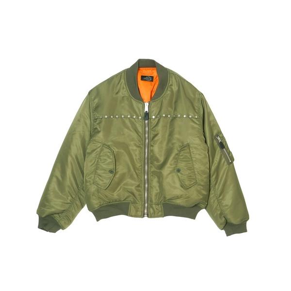 ma1 ma-1 PUFFER STUDDED BOMBER メンズ