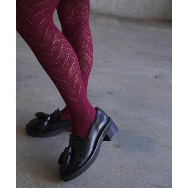 タイツ Ina Pointelle Tights Red Mahogany レディース