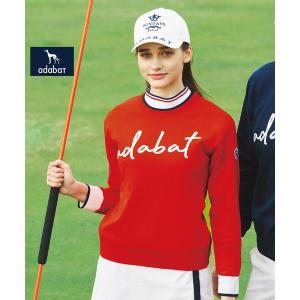 ニット セーター 「新レーベル ADABAT NAVY」アダバットサインロゴニット レディース