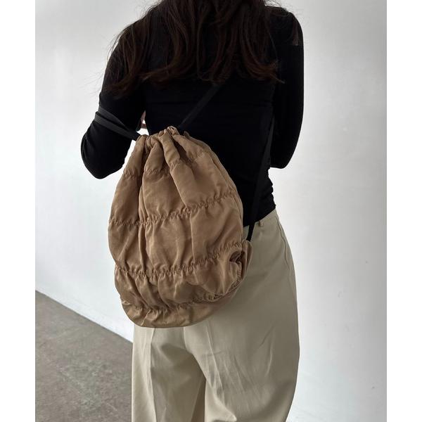 デイバック リュック Shirring nylon backpack / シャーリング ナイロンリュ...