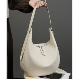 ショルダーバッグ バッグ 「NiiNa」「高品質牛革」レザーワンハンドルビッグムーンバッグ / 長さ調節可能 レディース