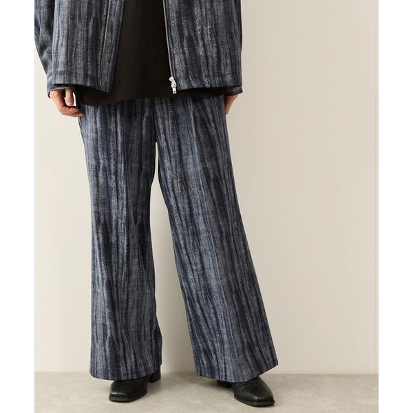 スラックス 「セットアップ対応」ラビングストライプワイドフレアパンツ メンズ