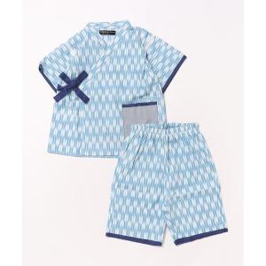 浴衣 矢羽柄甚平 キッズ 子供 男の子 女の子の商品画像