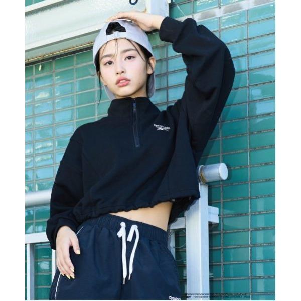 トレーナー  「Reebok」クロップドハーフジップ キッズ 子供服 女の子