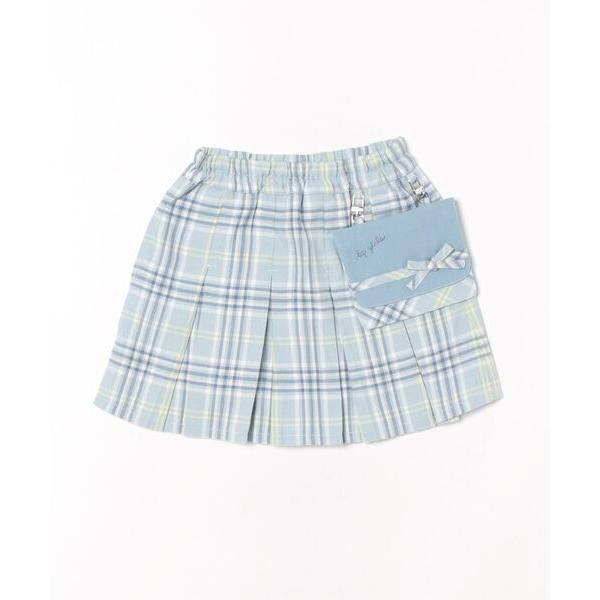 スカート 移動ポケット付きT/Rチェックスカパン(100〜160) キッズ 子供服 女の子