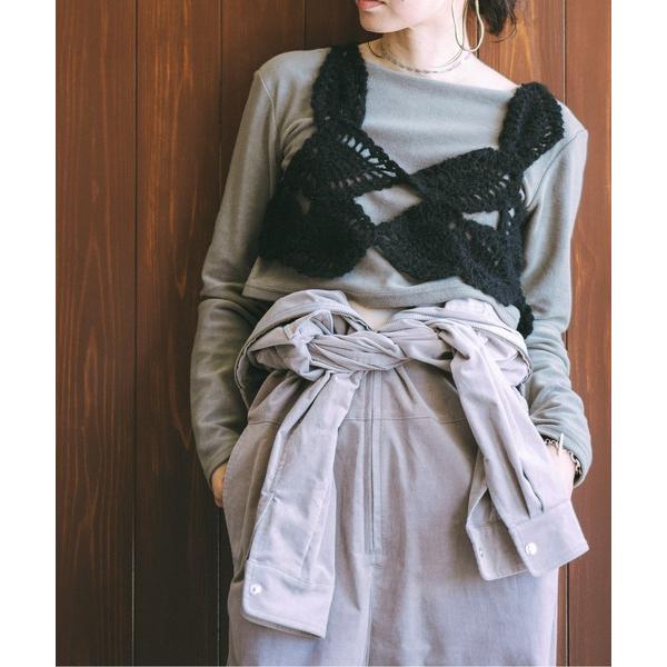 ベスト ジレ Leaf ribbon bustier レディース