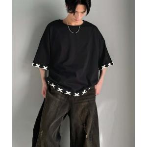 tシャツ トレンドライクなゆるシルエット。「メンズ」ステッチデザインTシャツ（半袖） メンズ レディース｜ZOZOTOWN Yahoo!店