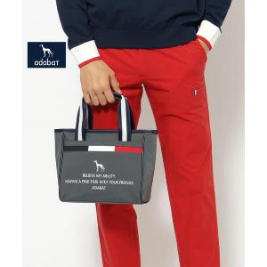 トートバッグ 「新レーベル ADABAT NAVY」トリコロール カートバッグ メンズ